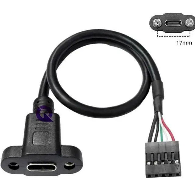 Alt view image 5 of 6 - WRIARICH 30cm DuPont 2.54 5pin to Type-C Female Ribbon Screw Fixed Data Charging Cable 2.0 Version TPCI Board USB Plug Type-C