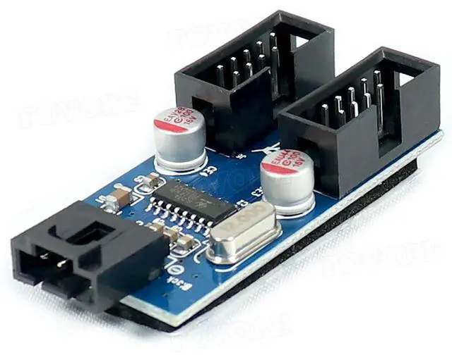 Alt view image 5 of 6 - WRIARICH USB Hub USB Splitter USB2.0 9Pin to Dual 9Pin Hub Adapter Riser Motherboard USB 9Pin Header Connector 1 to 2 Extension Cable