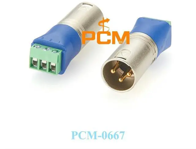 Main image of WRIARICH DMX512 XLR 3 Pin Male to Screw Terminal Block Adapter XLR Solderless Terminal Board Converter for Lighting Controller Amplifier