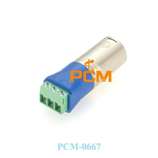 Alt view image 3 of 3 - WRIARICH DMX512 XLR 3 Pin Male to Screw Terminal Block Adapter XLR Solderless Terminal Board Converter for Lighting Controller Amplifier