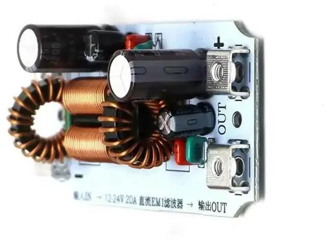 Alt view image 2 of 3 - WRIARICH Car Audio Power Filter 20A DC LC EMI Filter EMC Purifying Power Supply Amplifier High-Frequency Noise Filter For Music