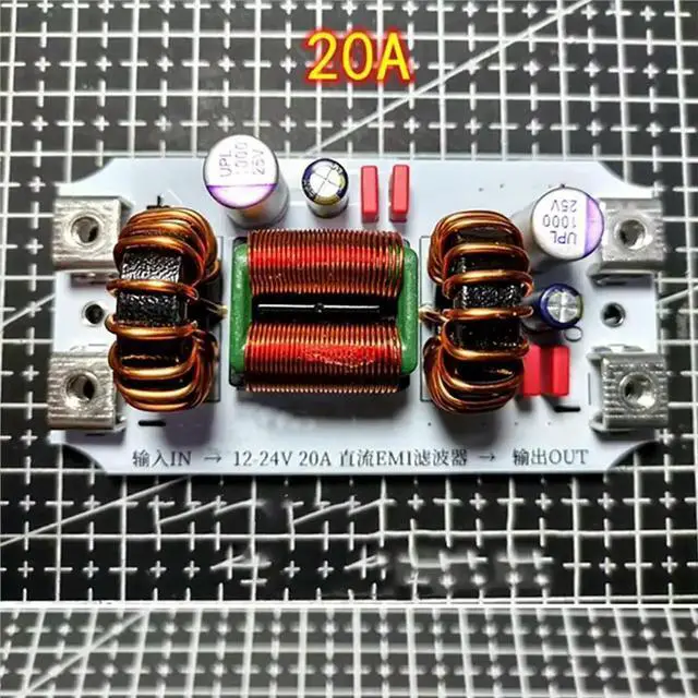 Alt view image 3 of 3 - WRIARICH Car Audio Power Filter 20A DC LC EMI Filter EMC Purifying Power Supply Amplifier High-Frequency Noise Filter For Music