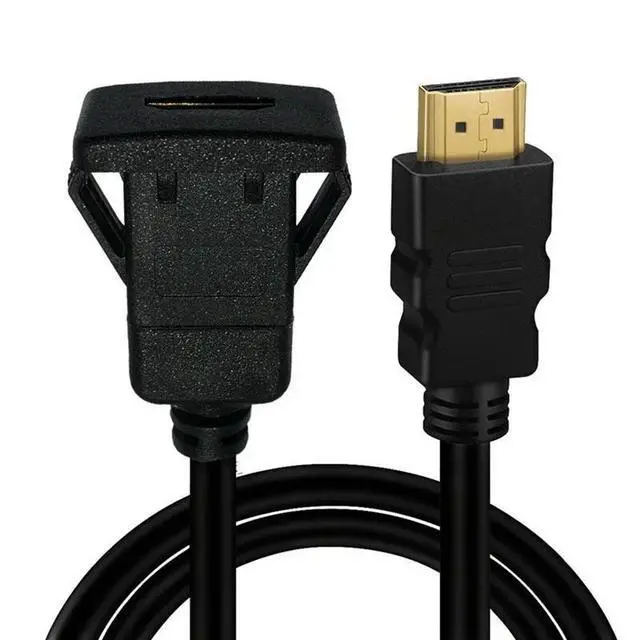 Alt view image 3 of 3 - WRIARICH 4K 60Hz HDMI-compatible with male to female Automotive Ship Panel Embedded Installation Connection Waterproof Cable