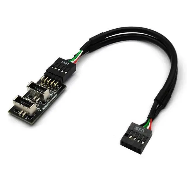 Alt view image 2 of 3 - WRIARICH Motherboard USB2.0 9Pin to TYPE-E Riser Connector Converter USB3.2 TYPE-E Interface Header Adapter USB 2.0 Extender Card Adapter