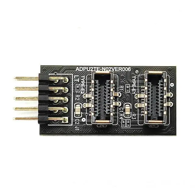 Alt view image 3 of 3 - WRIARICH Motherboard USB2.0 9Pin to TYPE-E Riser Connector Converter USB3.2 TYPE-E Interface Header Adapter USB 2.0 Extender Card Adapter