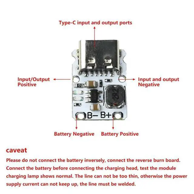 Alt view image 2 of 3 - WRIARICH Charge/Discharge Integrated Module DC5V Lithium Charging Protection Module Mini Booster Step-Up Power Supply