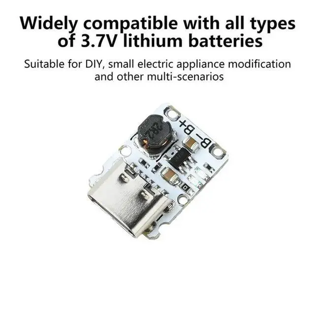 Alt view image 3 of 3 - WRIARICH Charge/Discharge Integrated Module DC5V Lithium Charging Protection Module Mini Booster Step-Up Power Supply