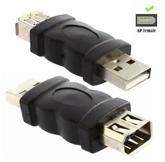 Main image of WRIARICH Firewire IEEE 1394 6-pin female to USB 2.0 Type A male Adapter adapter Camera Phone MP3 Player PDA Camera black