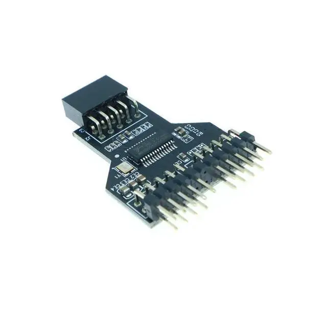 Alt view image 3 of 3 - WRIARICH Best Motherboard USB 9Pin Interface Connector Splitter 1 to 2 Adapter 9-pin USB HUB USB 2.0 Connector RGB Bluetooth