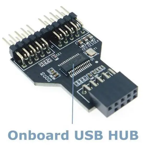 Main image of WRIARICH Best Motherboard USB 9Pin Interface Connector Splitter 1 to 2 Adapter 9-pin USB HUB USB 2.0 Connector RGB Bluetooth