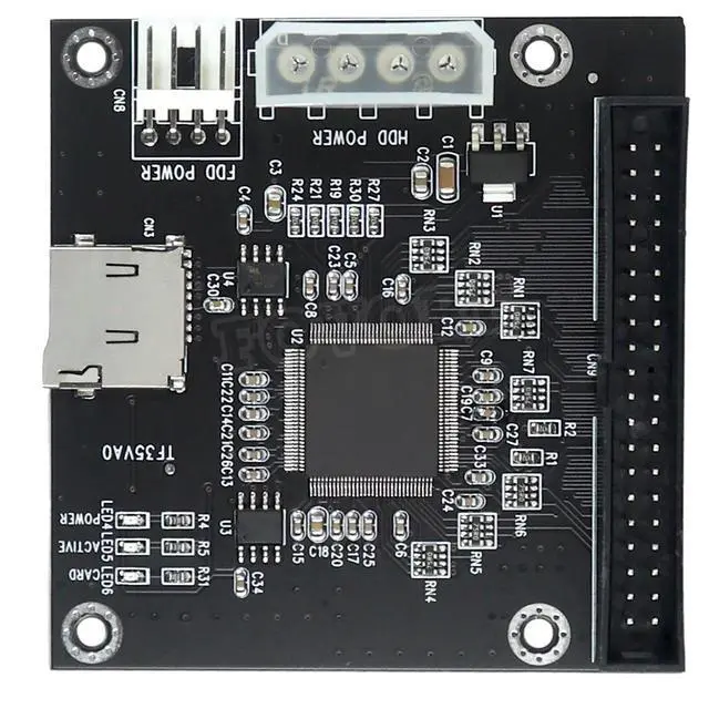 Alt view image 3 of 3 - WRIARICH IDE to TF Adapter Micro SD TF SSD 3.5 inch IDE 40 pin Male Adapter Supports 128GB Chip FC1307A for Industrial motherboard PC