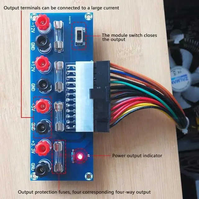 Alt view image 2 of 3 - WRIARICH XH-M229 Desktop Computer Chassis Power Supply ATX Transfer Board Power Lead Module Power Output Terminal Module 24Pin