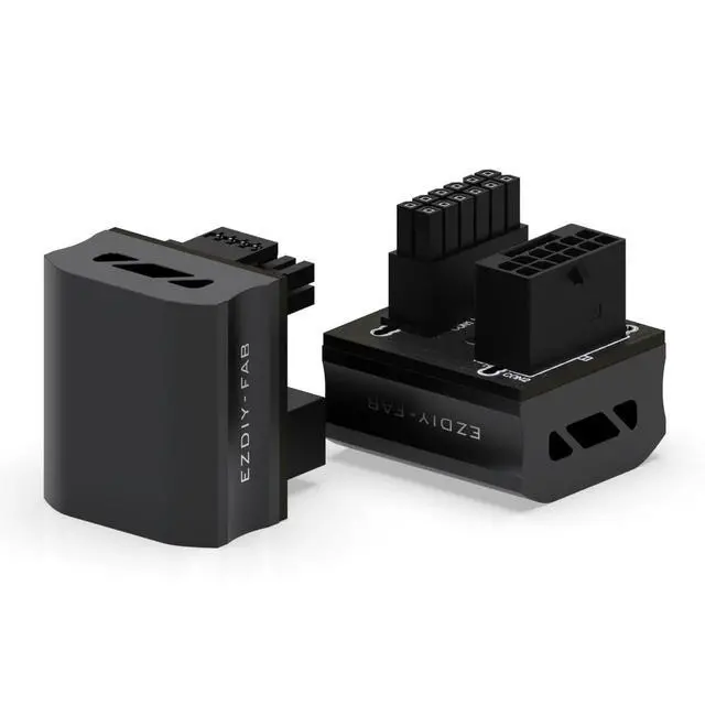 Alt view image 6 of 7 - WRIARICH EZDIY-FAB 12VHPWR 12+4 Pin Angle Connector Power Adapter for RTX40' Series Graphics Card, Supports 600W Output, Comptatible to RTX4090,4080,4070ti -180 Degrees STD Type- Black-1 Pack