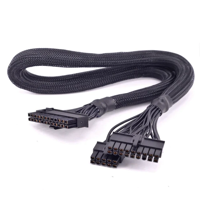 Alt view image 5 of 6 - WRIARICH 24Pin ATX Power Supply Cable 18+10Pin to 20+4 Pin Sleeved for Seasonic M12II EVO 850 750 620 520 W PSU Modular