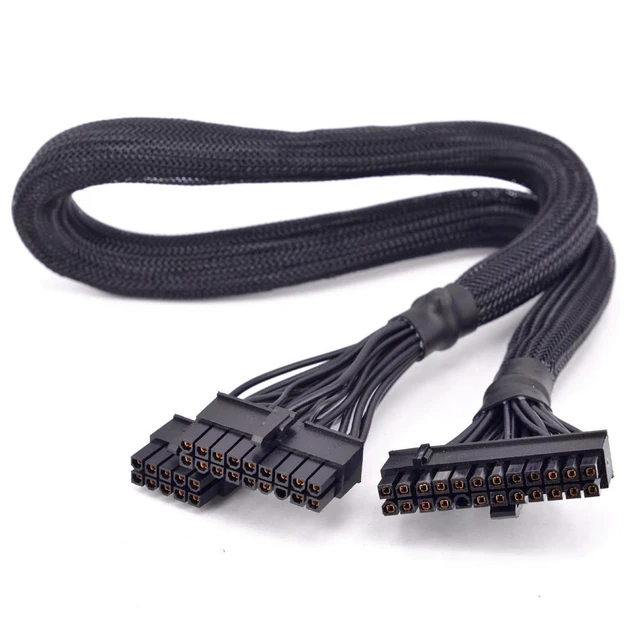 Alt view image 6 of 6 - WRIARICH 24Pin ATX Power Supply Cable 18+10Pin to 20+4 Pin Sleeved for Seasonic M12II EVO 850 750 620 520 W PSU Modular