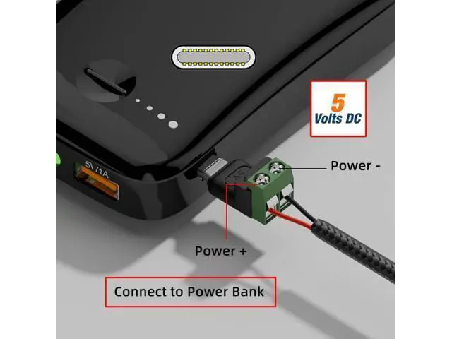 Alt view image 7 of 7 - WRIARICH Vszerda 5pcs/Set 2Pin Terminal Input to Type-C Male Plug Output Connector Fast Charge Adapter DIY OEM Repair Solderless Connector DC 5V USB2.0 Power