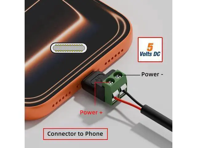 Alt view image 4 of 7 - WRIARICH Vszerda 5pcs/Set 2Pin Terminal Input to Type-C Male Plug Output Connector Fast Charge Adapter DIY OEM Repair Solderless Connector DC 5V USB2.0 Power