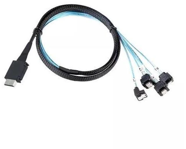 Alt view image 2 of 5 - WRIARICH Vszerda OCuLink PCI-Express SAS SFF-8611 4i to SATA 7P 90 Degree Adapter Cable 50CM