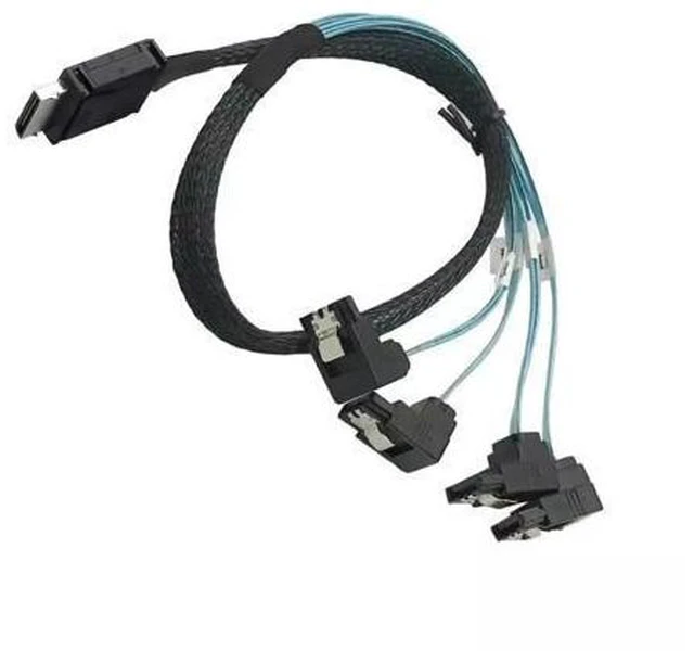 Alt view image 5 of 5 - WRIARICH Vszerda OCuLink PCI-Express SAS SFF-8611 4i to SATA 7P 90 Degree Adapter Cable 50CM