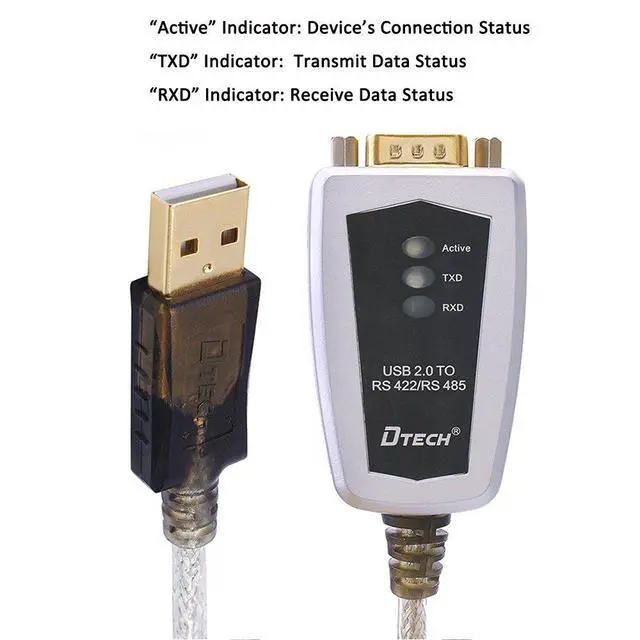 Alt view image 5 of 7 - WRIARICH USB to RS422 RS485 Serial Port Converter Adapter Cable with FTDI Chip Supports Windows 11 10 8 7 XP Mac -1.5 Feet