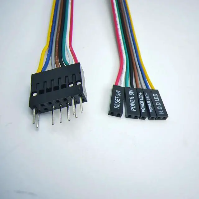 Alt view image 2 of 4 - WRIARICH 8Pin Power Switch DuPont Adapter Cable for ATX Motherboard to PC Host Case Front Panel 20cm