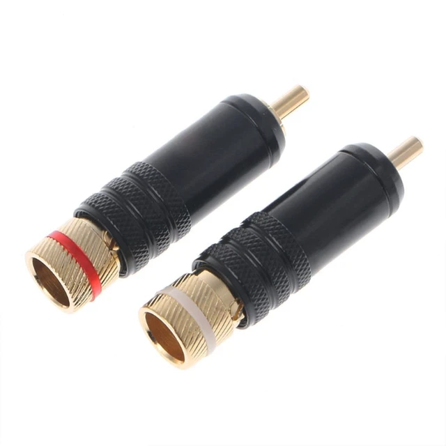 Alt view image 3 of 3 - WRIARICH 4 Pcs WBT-0144 Gold Plated RCA Plug Lock Soldering o/Video Plugs Connector