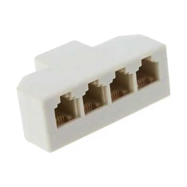 Main image of WRIARICH 1PC RJ11 Splitter 4 Way Adapter 1 M to 4 F RJ-11 6P4C Phone Jack Splitter