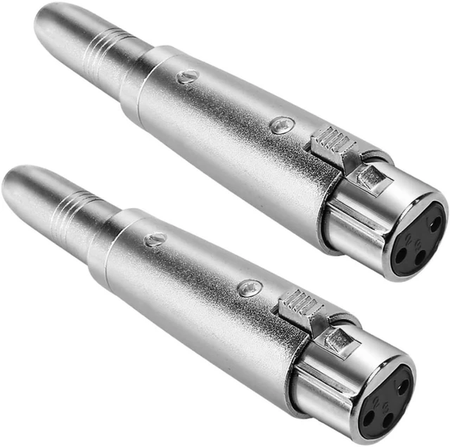 Main image of WRIARICH 3 PIN XLR Female to 1/4 inch Female Cable Adapter -2 Pack