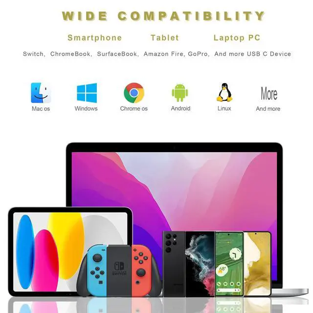 Alt view image 6 of 6 - WRIARICH USB C to USB Adapter 3.1 Gen 2, 10Gbps USB to usbc Adapter, USB-c Male to USB 3.0 A Female USB 3.2 Type C OTG Converter for MacBook pro Laptop PC iMac iPad air
