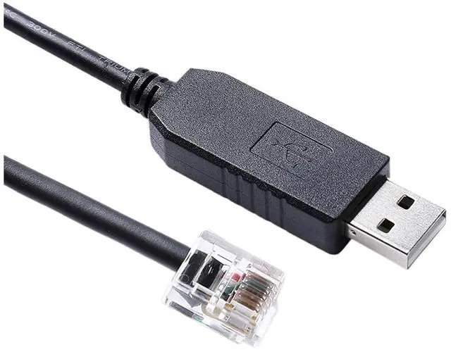 Main image of WRIARICH PC Serial Adapter Data Cable F1T-D2I USB to RJ12 6P6C RS232 Serial Datalogging Cable for Zeitronix Zt-2 Zt-3 Zt-4(1.8M)