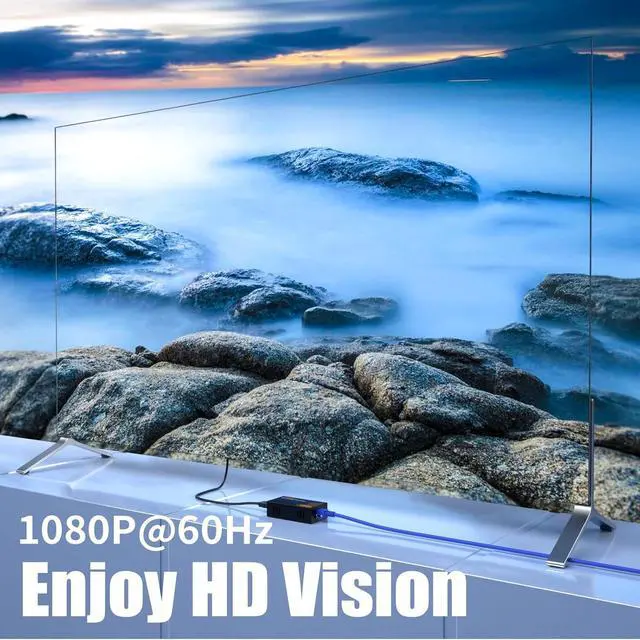 Alt view image 5 of 7 - WRIARICH PWAYTEK 400Ft HDMI Extender Over IP, HDMI Over Ethernet Cat5 Cat6, HDMI Over POE, One to Many by 100M/1000M Switch, HDMI Balun No Delay 1080P HD Video Extender for TV/Monitor