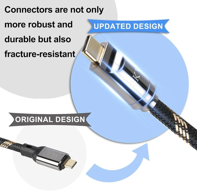 Alt view image 3 of 7 - WRIARICH SKW Audiophiles USB Printer Cable Type C/USB C to USB B High Speed DAC Decoder Cable 9.8ft / 3M