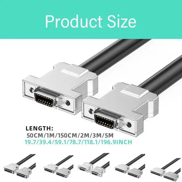 Alt view image 5 of 7 - WRIARICH SCSI Cable SCSI Female Cable Connectors 28AWG Wire for Tape Drives Scanners (CN36P/50CM)