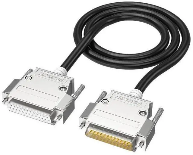 Alt view image 2 of 5 - WRIARICH Industrial-Grade DB25 Extension Cable Male to Male to Female 25 Pin Line Parallel Port Cable Pure Copper Serial Data Cord(1M,Male to Female)