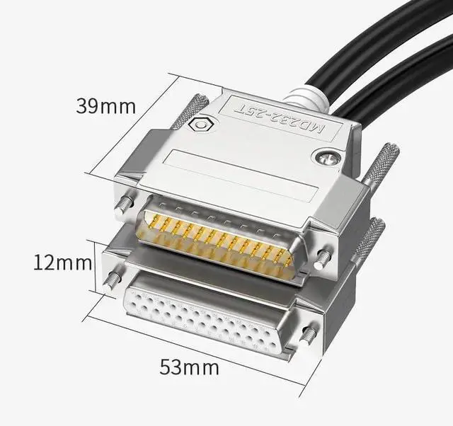 Alt view image 4 of 5 - WRIARICH Industrial-Grade DB25 Extension Cable Male to Male to Female 25 Pin Line Parallel Port Cable Pure Copper Serial Data Cord(1M,Male to Female)