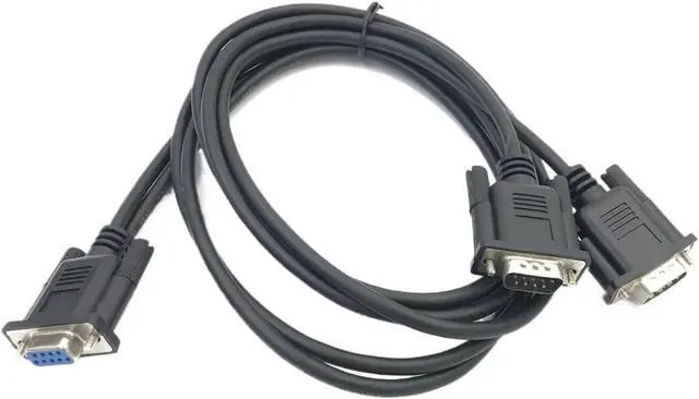 Alt view image 2 of 4 - WRIARICH HONGP DB9 9Pin 1 to2 Rs232 Serial Cable Splitter Directly Connected COM 2 in 1 Data Cable Male to Female(2m,1 Female to 2 Male)