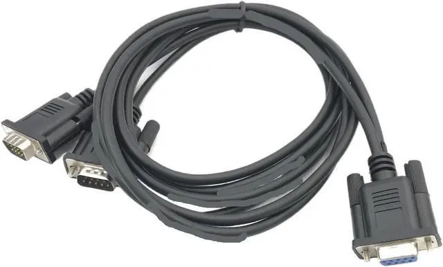 Alt view image 4 of 4 - WRIARICH HONGP DB9 9Pin 1 to2 Rs232 Serial Cable Splitter Directly Connected COM 2 in 1 Data Cable Male to Female(2m,1 Female to 2 Male)