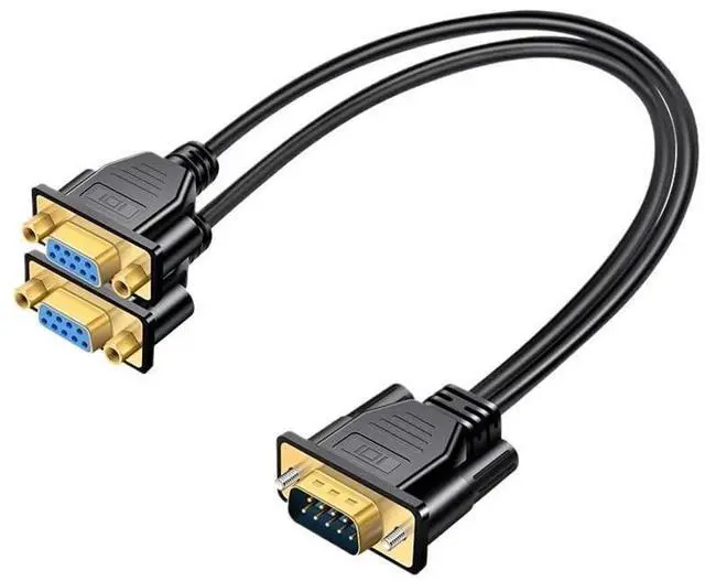 Main image of WRIARICH DB9 9Pin Data Cable Male to Female for Cash Register POS Display Serial Cable Splitter Directly Connected COM 2 in 1 to2 Rs232(1.5m,Male to 2xFemale)