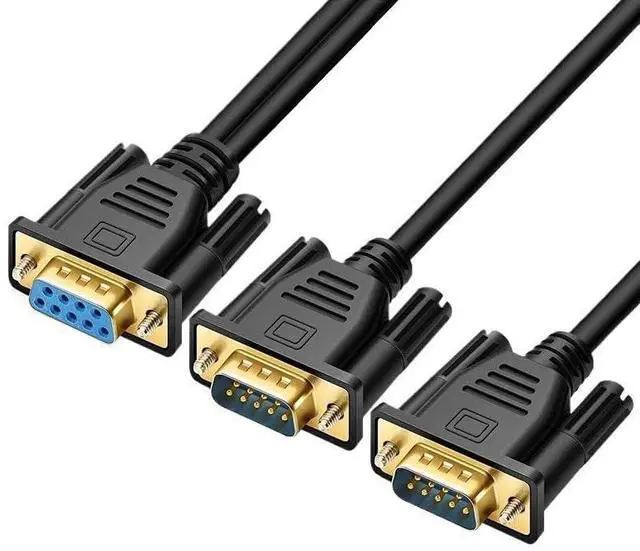 Alt view image 6 of 6 - WRIARICH DB9 9Pin Data Cable Male to Female for Cash Register POS Display Serial Cable Splitter Directly Connected COM 2 in 1 to2 Rs232(1.5m,Male to 2xFemale)
