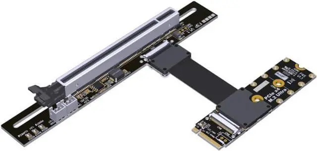 Main image of WRIARICH ADTLINK PCIe 5.0 M.2 NVMe to PCIe x16 FFC Flexible Cable Gen5 x4 (128Gbps) for Graphics Cards and Ultra SSDs (F43SP-TL-25cm)