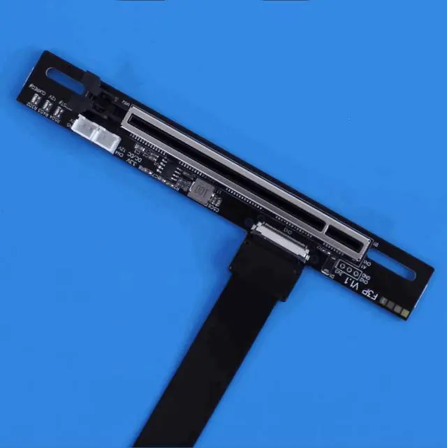 Alt view image 3 of 7 - WRIARICH ADTLINK PCIe 5.0 M.2 NVMe to PCIe x16 FFC Flexible Cable Gen5 x4 (128Gbps) for Graphics Cards and Ultra SSDs (F43SP-TL-25cm)