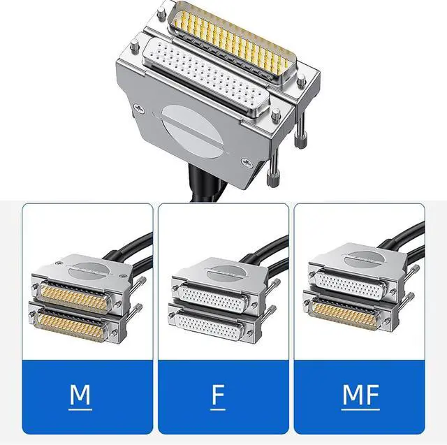 Alt view image 6 of 7 - WRIARICH DB50 Cable,D Sub 50Pin Male Female Shielded Cable, PVC Jacketed Extension Cord for Industrial Use