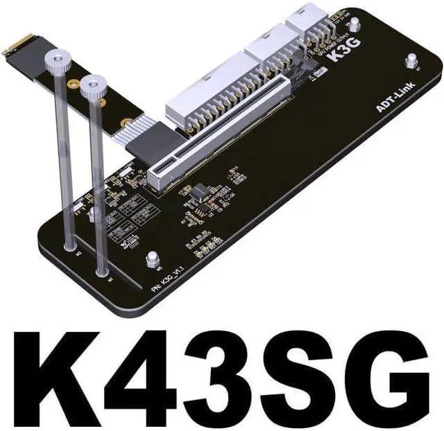 Alt view image 2 of 7 - WRIARICH ADTLINK M.2 NVMe Edge to PCIe x16 Connector eGPU Adapter K43SG 4.0 eGPU NUC/ITX/STX/Notebook PC Gaming (K43SG, 50cm)
