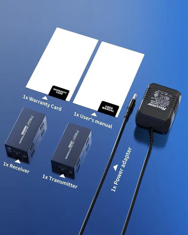 Alt view image 7 of 7 - WRIARICH PWAY 4K @60Hz HDMI Over Ethernet Extender Over CAT5 CAT6 CAT7, HDR10 200Ft Long Distance with Loop Out, Support Poc, HDMI2.0 HDCP2.2
