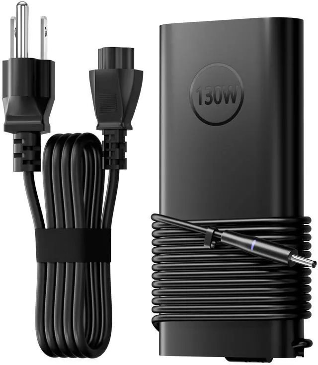 Main image of 130W 4.5mm Round Tip AC Adapter Laptop Charger Replacement for Dell XPS 15 7590 9530 9550 9560 9570 Precision 5510 5520 5530 5540 M3800 0V363H HA130PM130 DA130PM130 06TTY6 0RN7NW Power Supply Cord