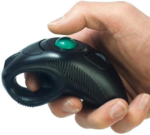 Main image of WRIARICH YUMQUA Finger Handheld Mouse, Trackball Mouse Wireless, 2.4GHz USB Wireless Fingertip with Roller Ball Hand Held Air Mice Track Ball Thumb Ring Mice for PC Laptop Mac Computer