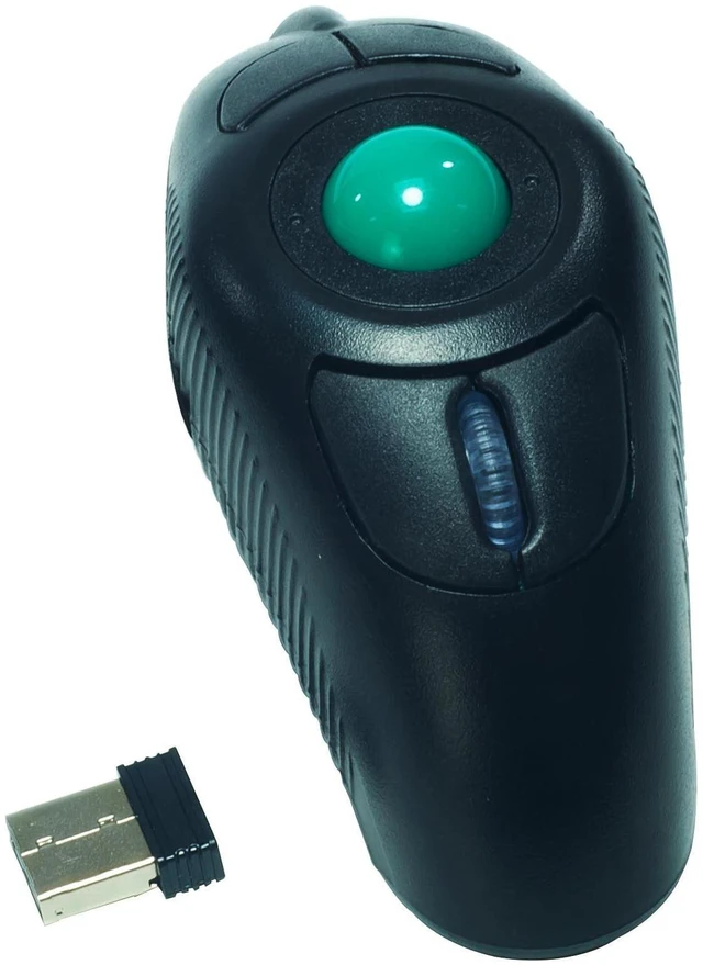 Alt view image 4 of 5 - WRIARICH YUMQUA Finger Handheld Mouse, Trackball Mouse Wireless, 2.4GHz USB Wireless Fingertip with Roller Ball Hand Held Air Mice Track Ball Thumb Ring Mice for PC Laptop Mac Computer