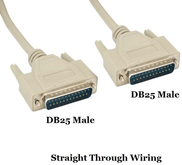 Alt view image 2 of 3 - WRIARICH RS-232 Serial Cable Shielded, Molded, Beige (DB25 to DB25, Male to Male, 50 Feet)