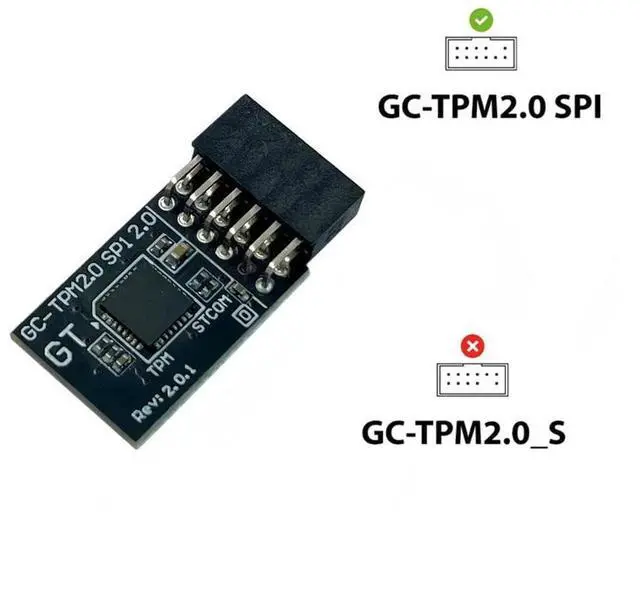 Alt view image 3 of 5 - WRIARICH TPM 2.0 Module SPI 12Pin Module with SLB9670 Windows 11 Upgrade for Gigabyte Z890 PRO ICE/Z890 UD/Z890 UD WiFi 6E/Z890I ULTRA/Z890M Gaming X Compute Securely Bus Header Key Tpm Chip