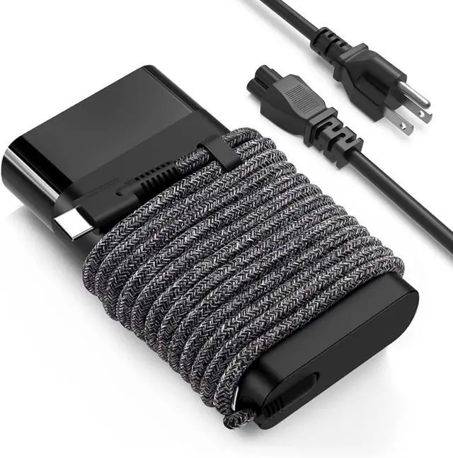 Main image of 65W USB C Laptop Charger Compatible with HP AI Omnibook X 14-fe0087nr fe0097nr fe0058nr fe0057nr fe0000na Omnibook Ultra 14t-fh000 fd0087nr Flip 2 in 1 14t-fh000 Business Laptop Power Adapter Cord